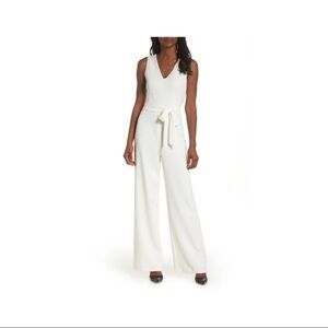 Vince Camuto White Sleeveless Jumpsuit